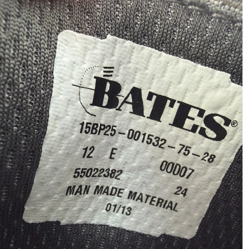 Bates High Gloss Oxford-Dress Shoes, Black, Uniform, Mens Size 12E